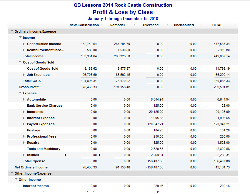 Quickbooks Chart Of Accounts For Lawn Care